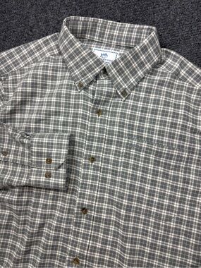 Southern Tide Intercoastal Shirt Mens Medium Grey Plaid Casual Long Sleeve